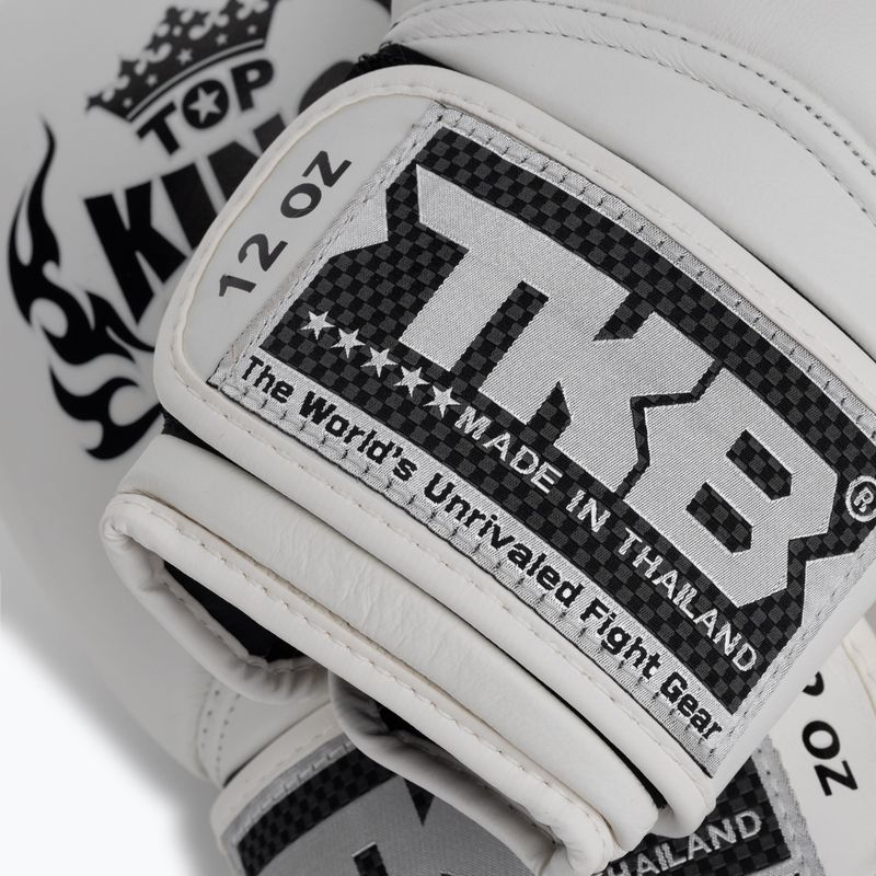 Рукавиці боксерські Top King Muay Thai Super білі TKBGSV-WH 5
