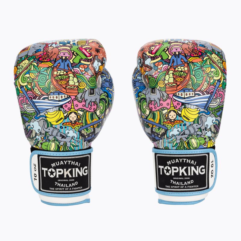 Рукавиці боксерські Top King Boxing Culture white/blue