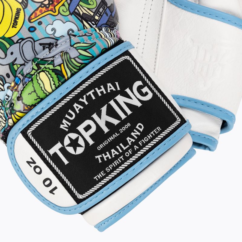 Рукавиці боксерські Top King Boxing Culture white/blue 4