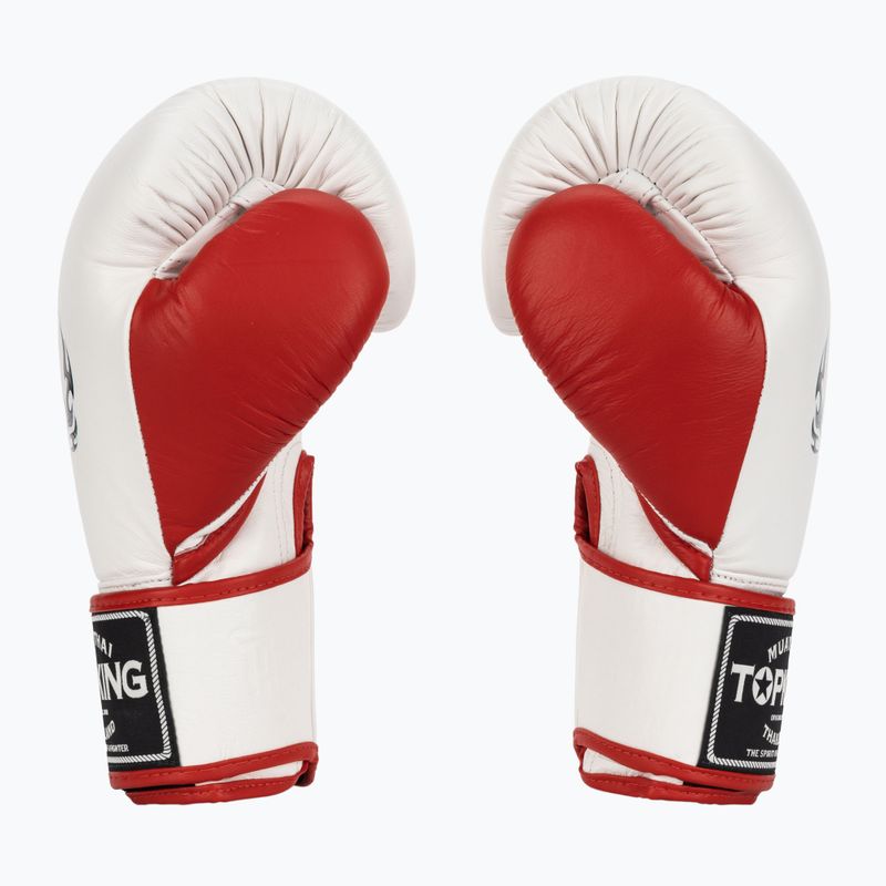 Рукавиці боксерські Top King Boxing Reborn white/red 3