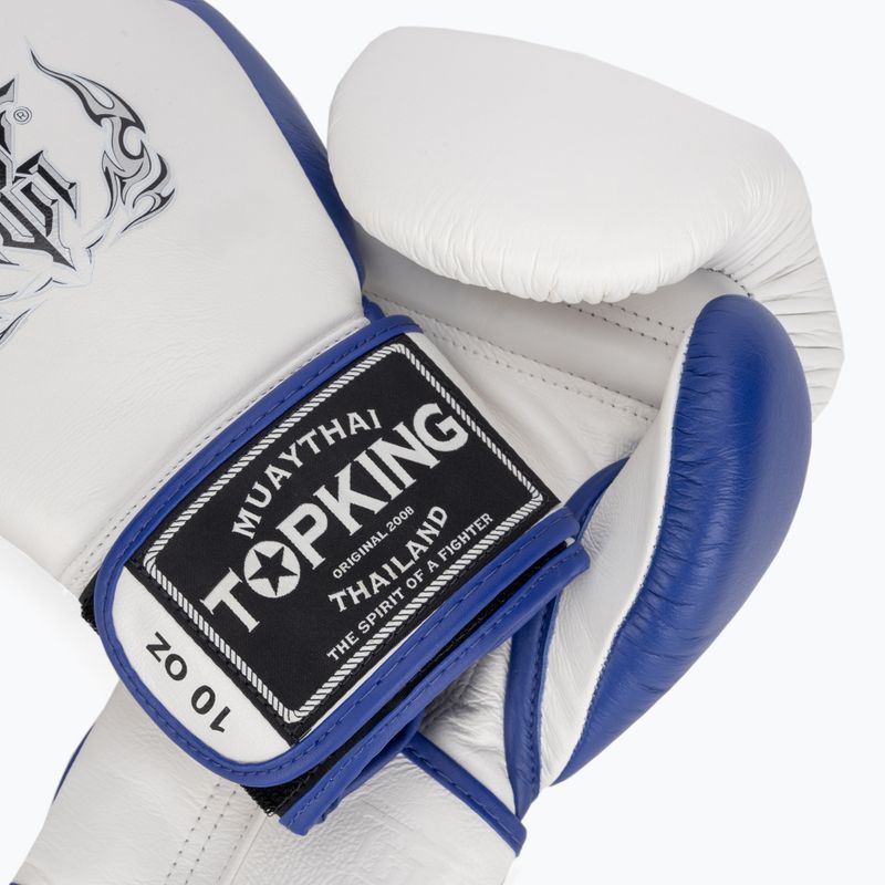 Рукавиці боксерські Top King Boxing Reborn white/blue 4