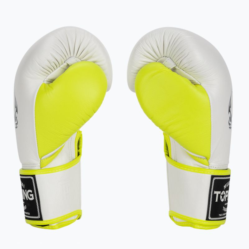 Рукавиці боксерські Top King Boxing Reborn white/yellow 3