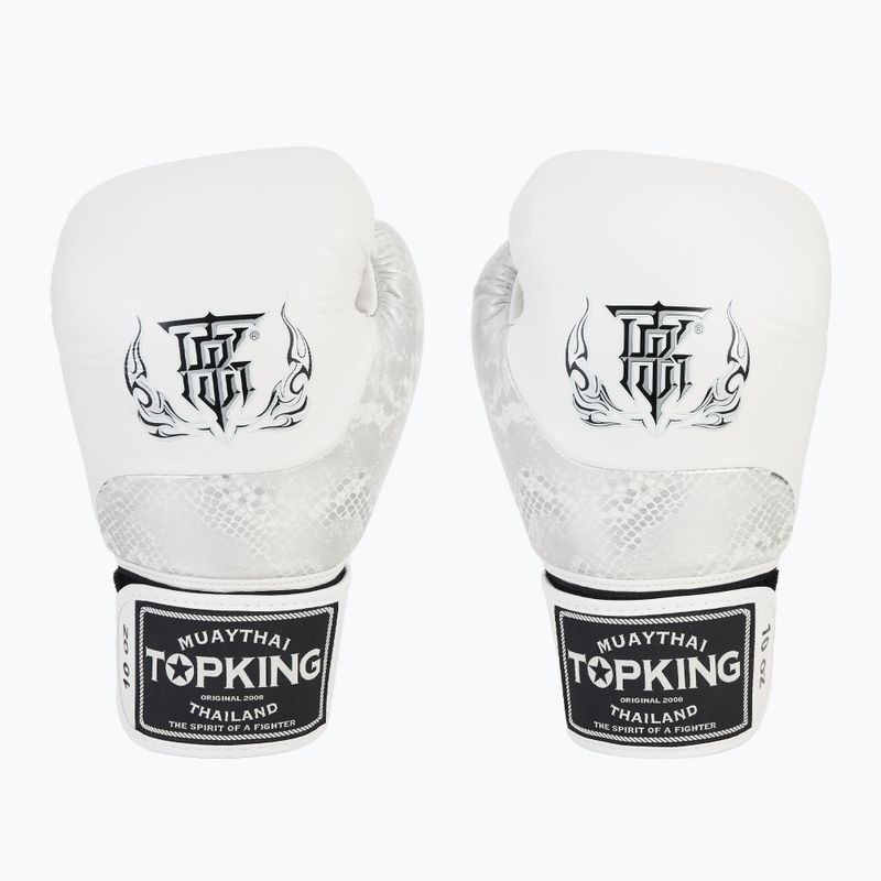 Рукавиці боксерські Top King Muay Thai Power Snake white/silver 2