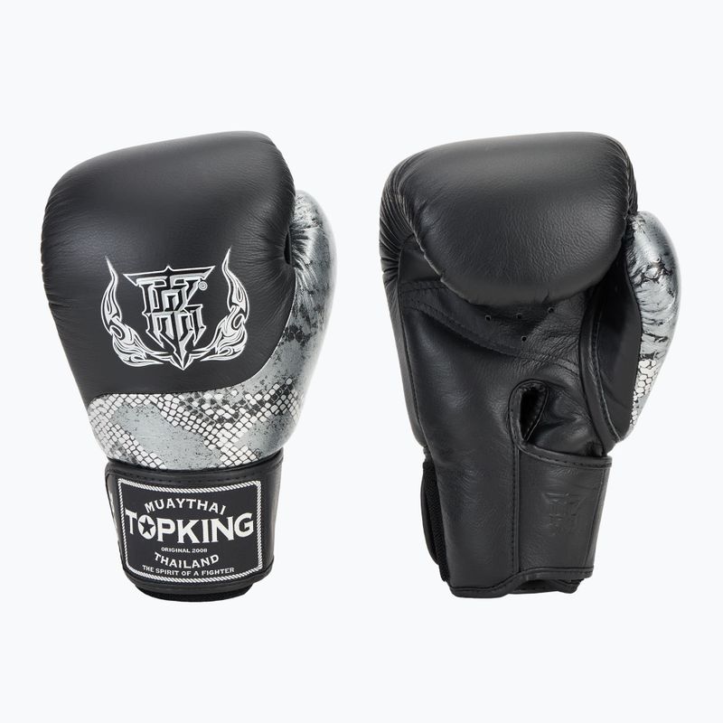 Рукавиці боксерські Top King Muay Thai Power Snake black/silver