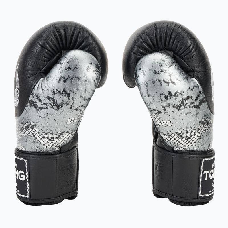 Рукавиці боксерські Top King Muay Thai Power Snake black/silver 4