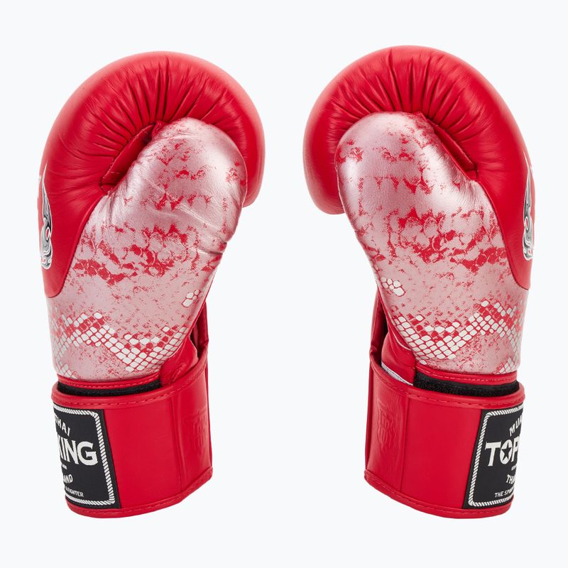 Рукавиці боксерські Top King Muay Thai Power Snake red/silver 4