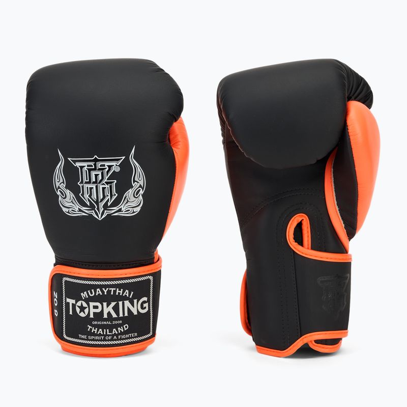 Рукавиці боксерські Top King Reborn Boxing Semi Leather white/orange