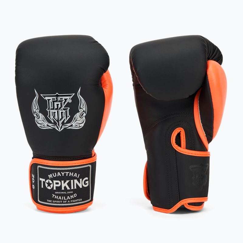 Рукавиці боксерські Top King Reborn Boxing Semi Leather white/orange 3