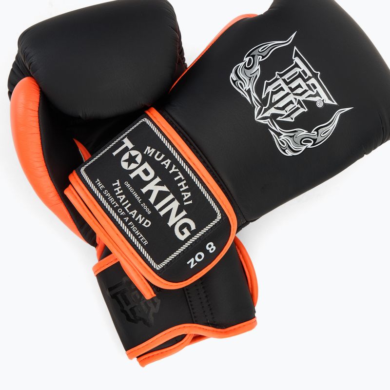 Рукавиці боксерські Top King Reborn Boxing Semi Leather white/orange 5