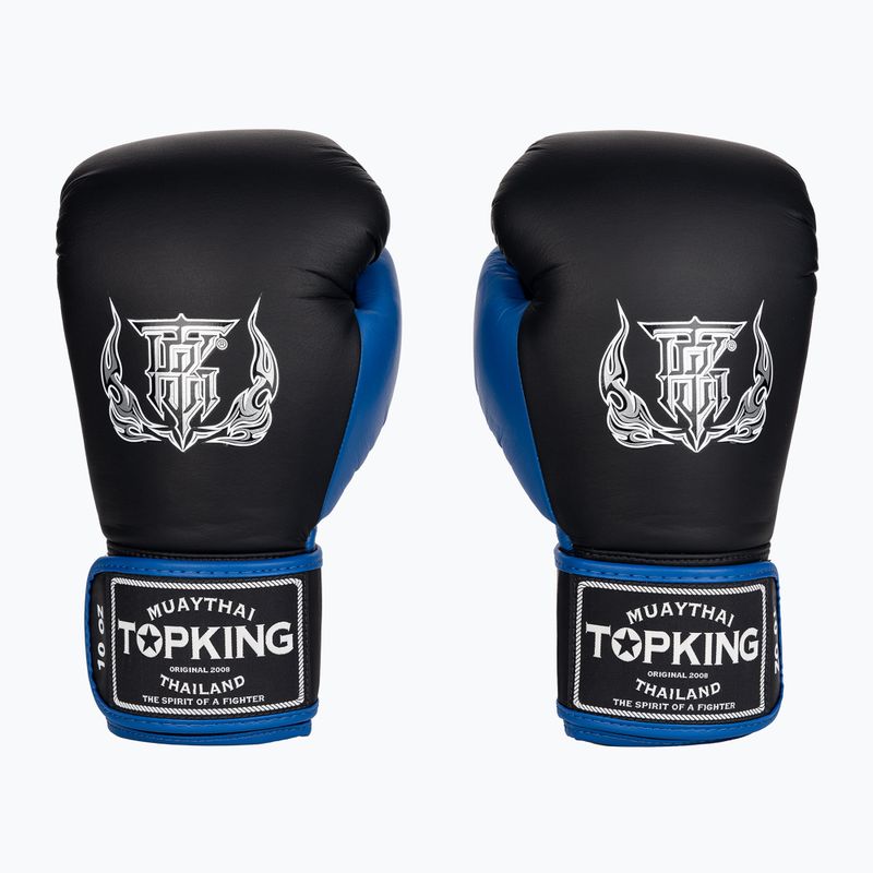 Рукавиці боксерські Top King Reborn Boxing Semi Leather black/blue