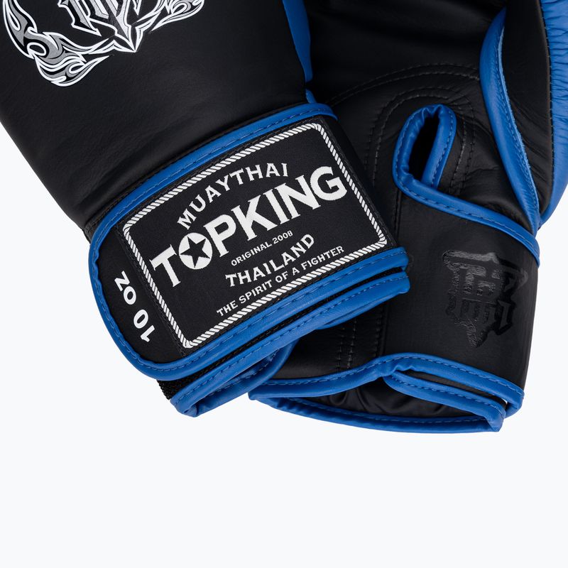 Рукавиці боксерські Top King Reborn Boxing Semi Leather black/blue 5