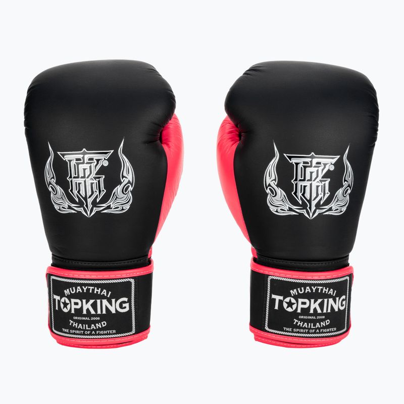 Рукавиці боксерські Top King Reborn Boxing Semi Leather black/pink