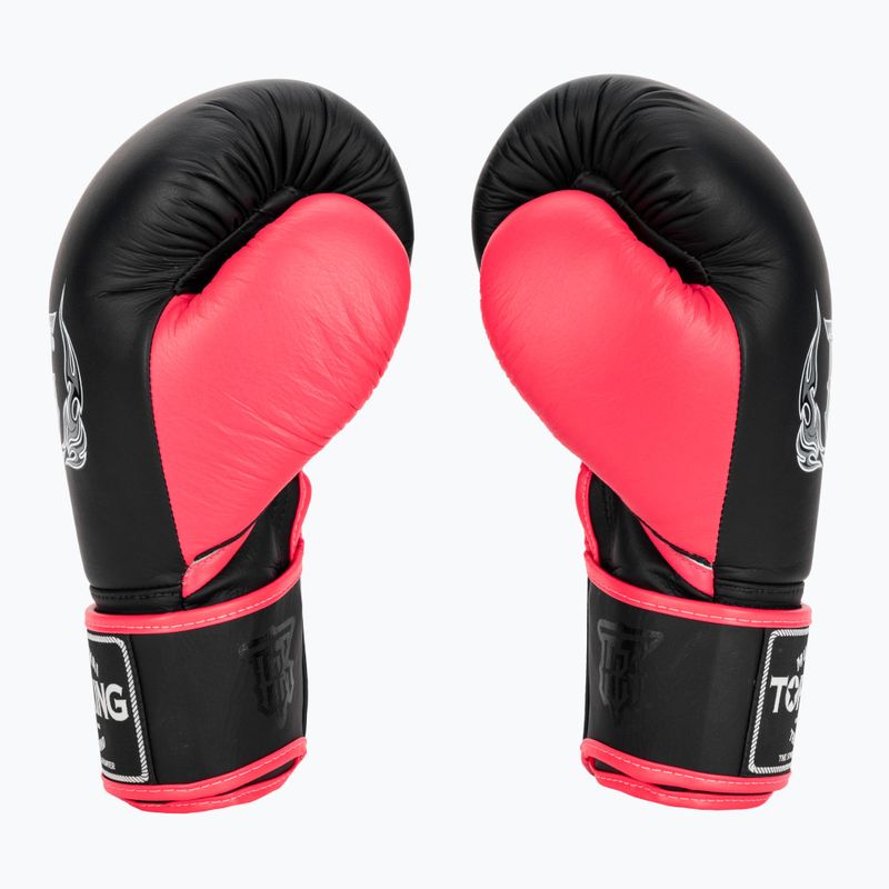 Рукавиці боксерські Top King Reborn Boxing Semi Leather black/pink 3