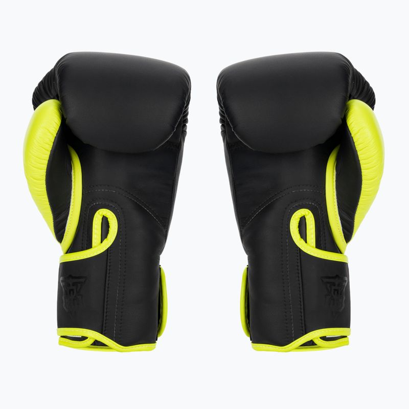 Рукавиці боксерські Top King Reborn Boxing Semi Leather black/yellow 2
