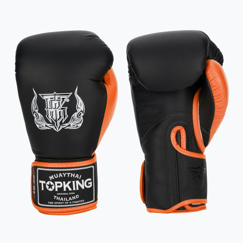 Рукавиці боксерські Top King Reborn Boxing Semi Leather black/orange