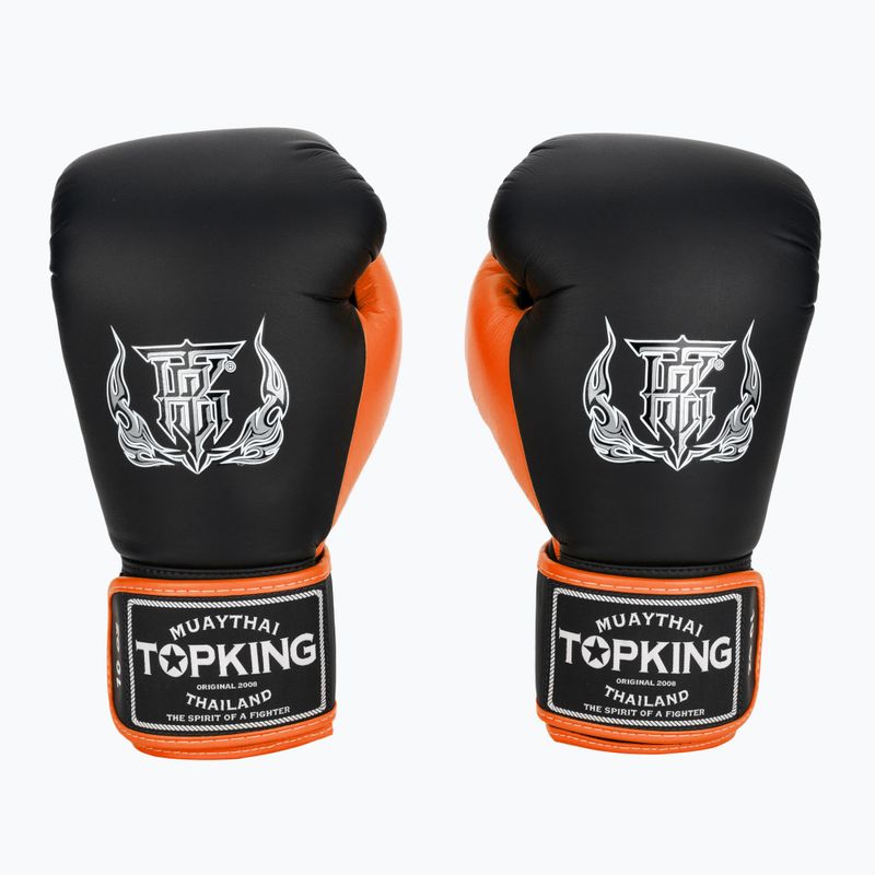 Рукавиці боксерські Top King Reborn Boxing Semi Leather black/orange