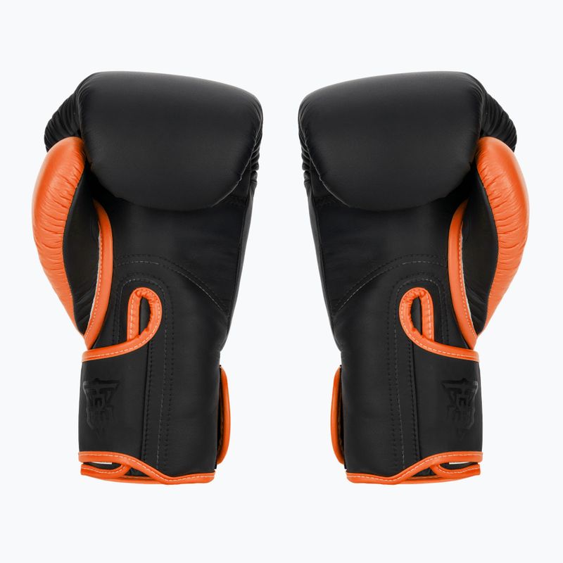 Рукавиці боксерські Top King Reborn Boxing Semi Leather black/orange 2