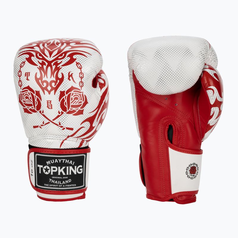 Рукавиці боксерські Top King Boxing Dragon red/white
