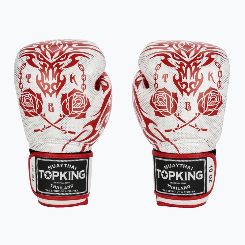 Рукавиці боксерські Top King Boxing Dragon red/white