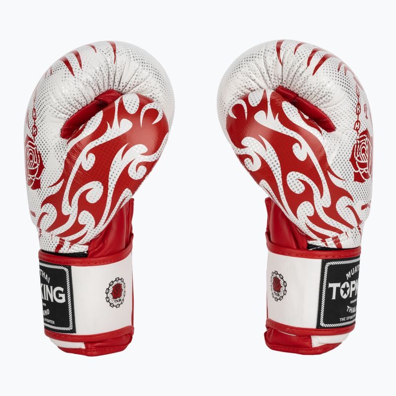 Рукавиці боксерські Top King Boxing Dragon red/white 3