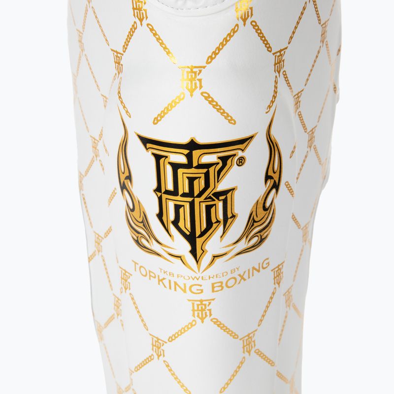 Захист для гомілок та стоп Top King Chain Semi Leather white/gold 5