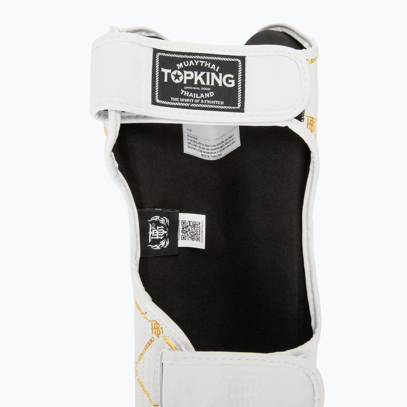 Захист для гомілок та стоп Top King Chain Semi Leather white/gold 6