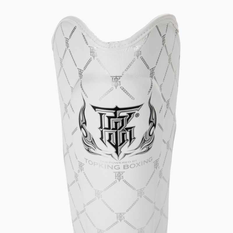 Захист для гомілок та стоп Top King Chain Semi Leather white/silver 5