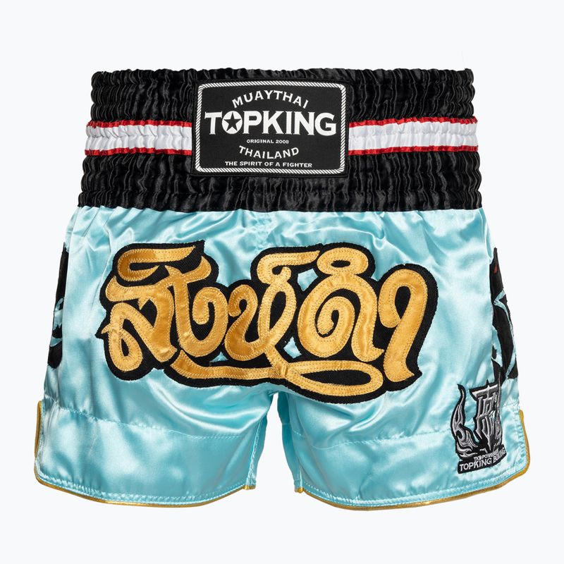 Тренувальні шорти для кікбоксингу Top King світло-блакитні