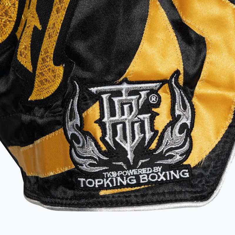 Тренувальні шорти для кікбоксингу Top King чорні/золоті 4