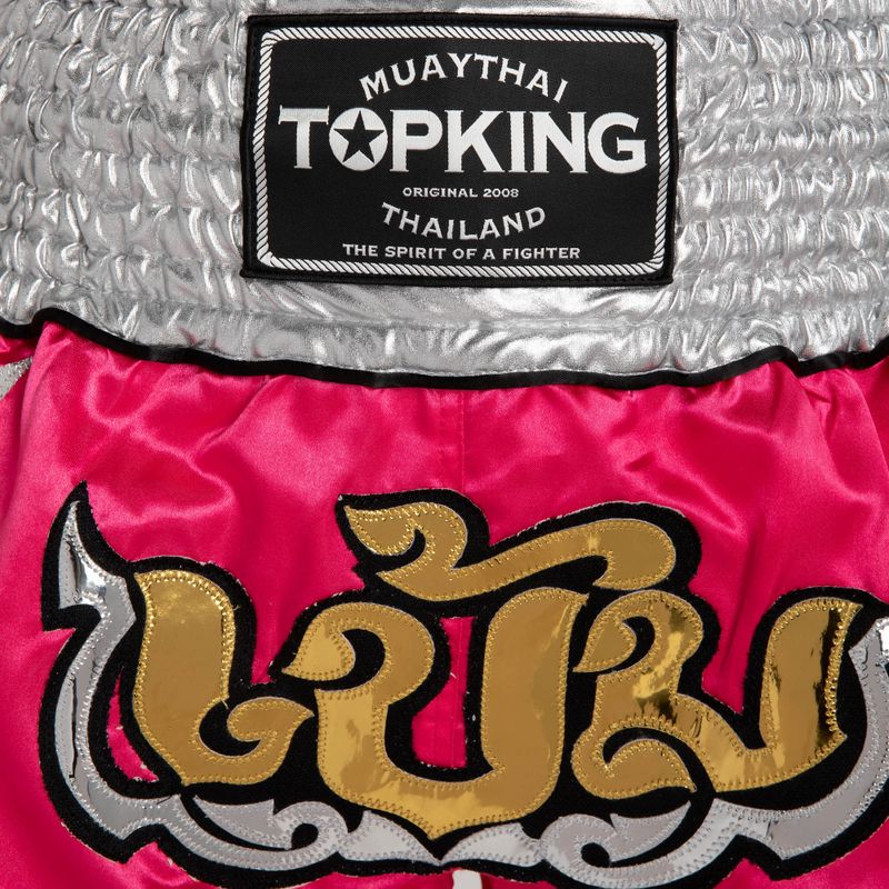 Шорти для тренувань Top King Thai Boxing pink/white 3