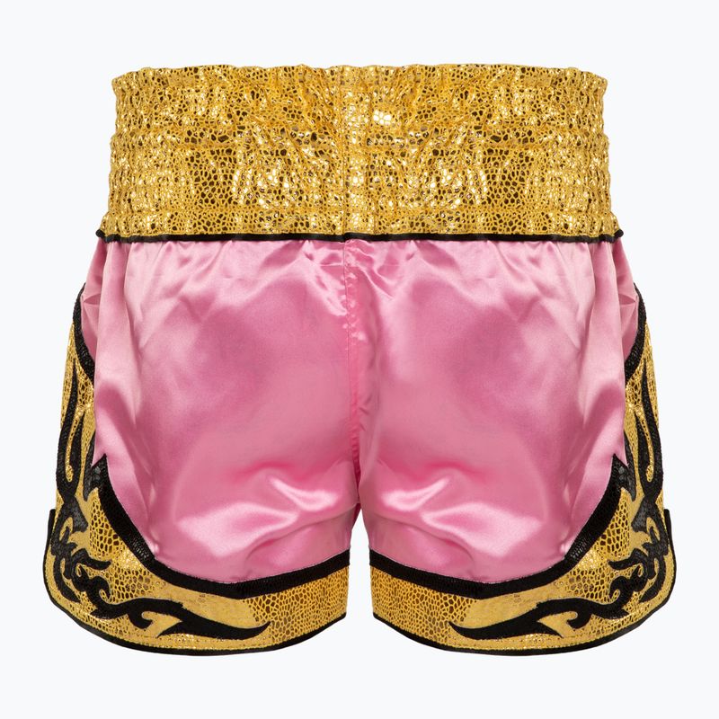 Шорти для тренувань Top King Thai Boxing pink/gold 2
