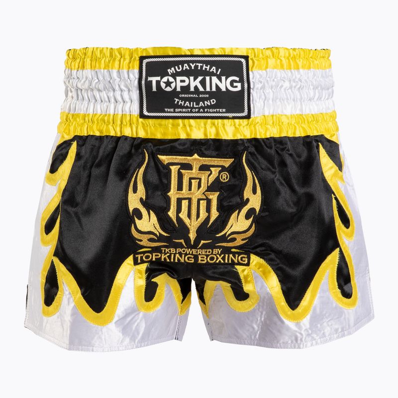 Шорти для тренувань Top King Thai Boxing black/gold/white