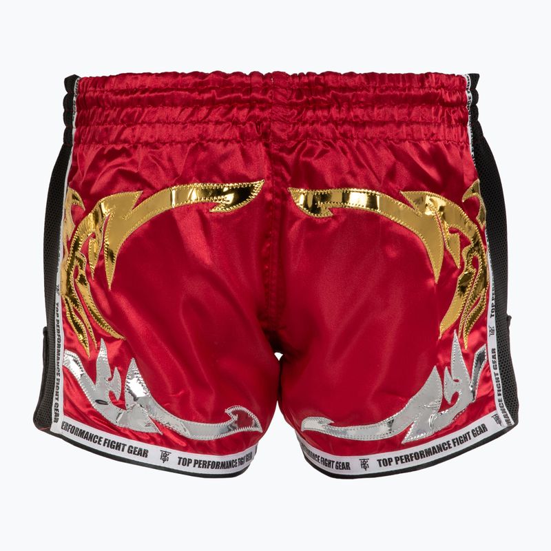 Шорти для тренувань Top King Retro Muaythai maroon/gold 2