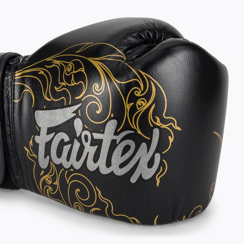 Fairtex Glory Kickboxing Competition Тренувальні боксерські рукавички чорні/золоті 5