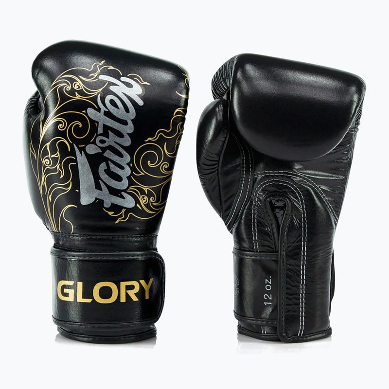 Fairtex Glory Kickboxing Competition Тренувальні боксерські рукавички чорні/золоті