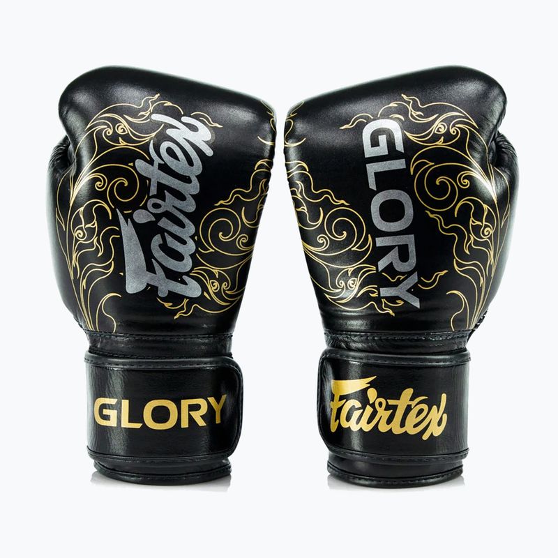 Fairtex Glory Kickboxing Competition Тренувальні боксерські рукавички чорні/золоті