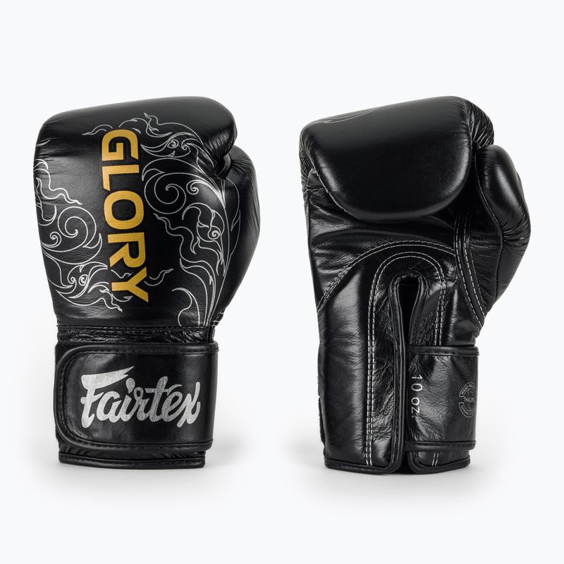 Fairtex Glory Kickboxing Competition Тренувальні боксерські рукавички чорні/сріблясті