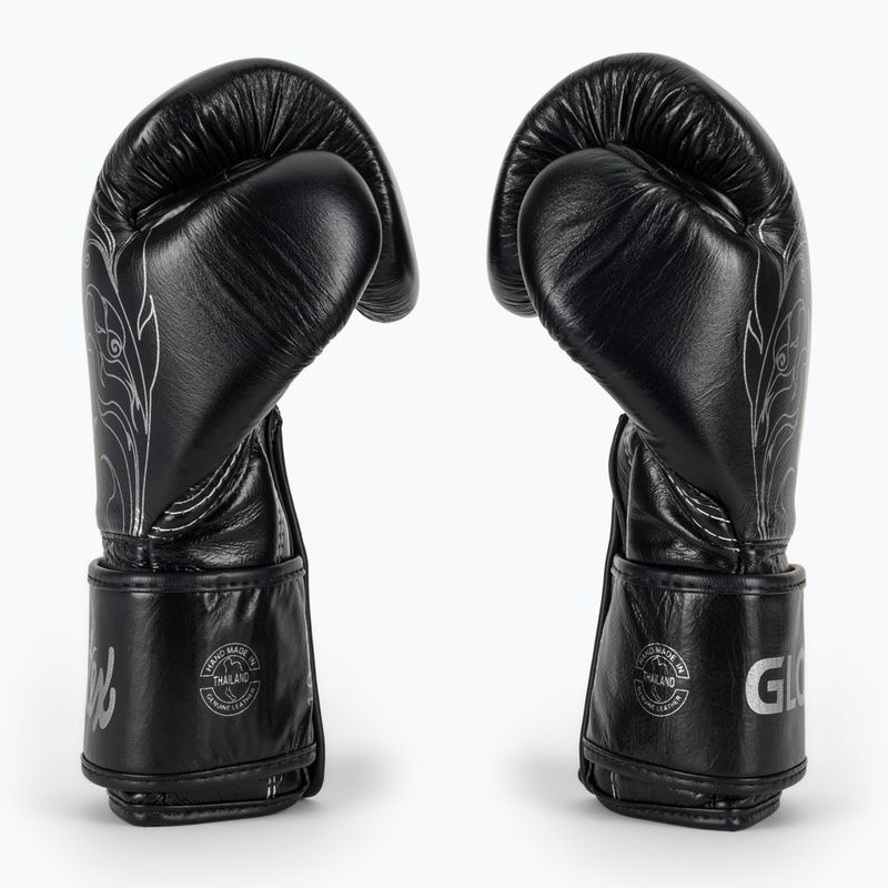 Fairtex Glory Kickboxing Competition Тренувальні боксерські рукавички чорні/сріблясті 4