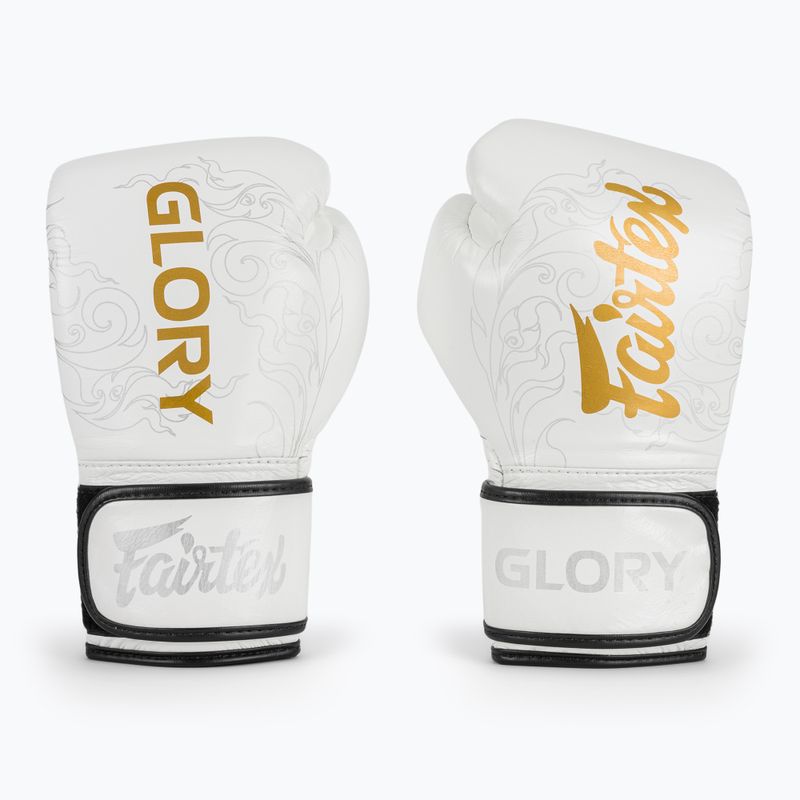 Fairtex Glory Kickboxing Competition Тренувальні боксерські рукавички білі 2