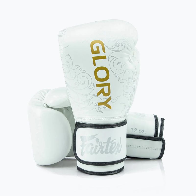 Fairtex Glory Kickboxing Competition Тренувальні боксерські рукавички білі 4