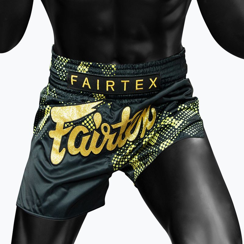 Тренувальні шорти для муай-тай Fairtex S1931 Heart of Gold чорні/золоті 3