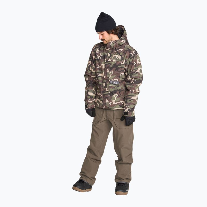 Штани для сноуборду чоловічі Volcom Roan Bib Overall teak 4