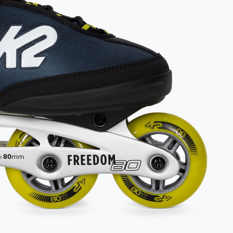 Роликові ковзани чоловічі K2 Freedom Alu 80 темно-сині 30E0341 6