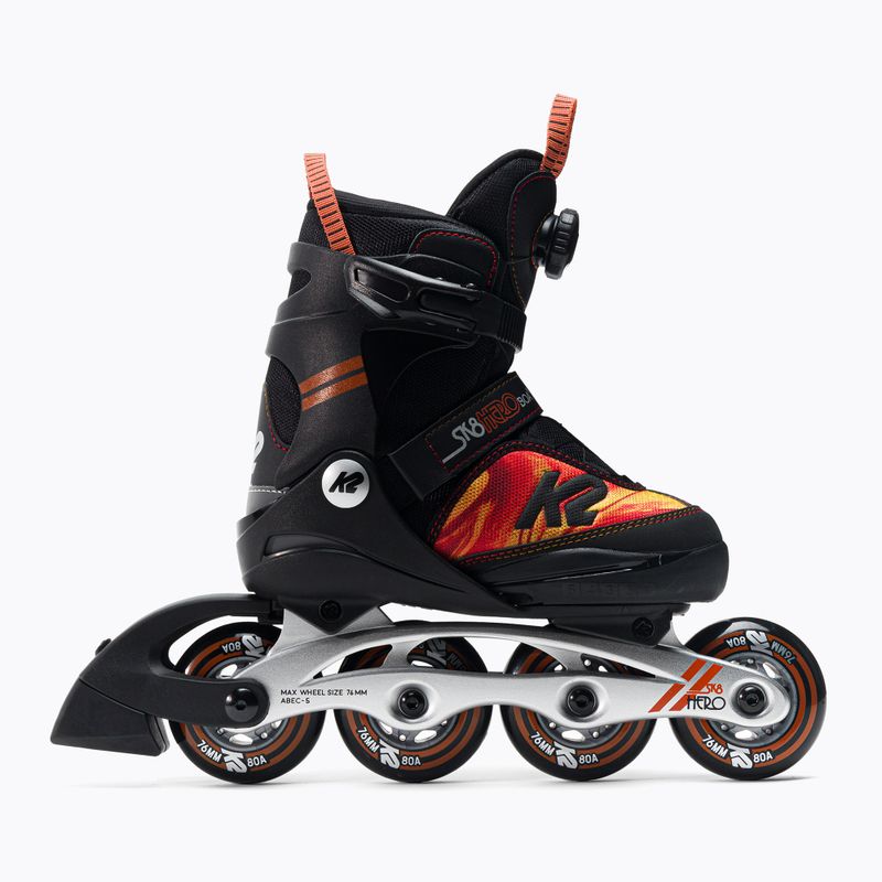 Роликові ковзани дитячі K2 Sk8 Hero Boa Alu чорні 30F0118 3