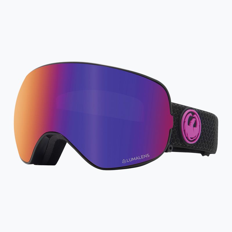 Маска лижна DRAGON X2S split/lumalens purple ion/lumalens amber 30786/7230003 8