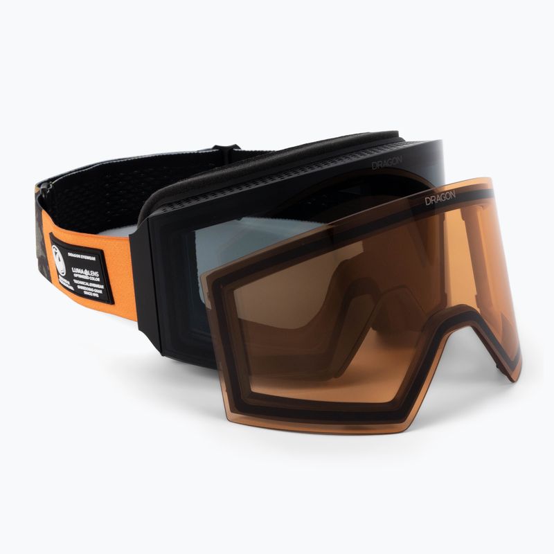 Маска лижна  DRAGON RVX OTG bush camo/lumalens dark smoke/lumalens amber 43734-310