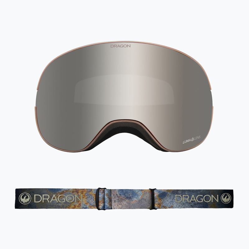 Маска лижна  DRAGON X2 slate/lumalens silver ion/amber 40454-030 6