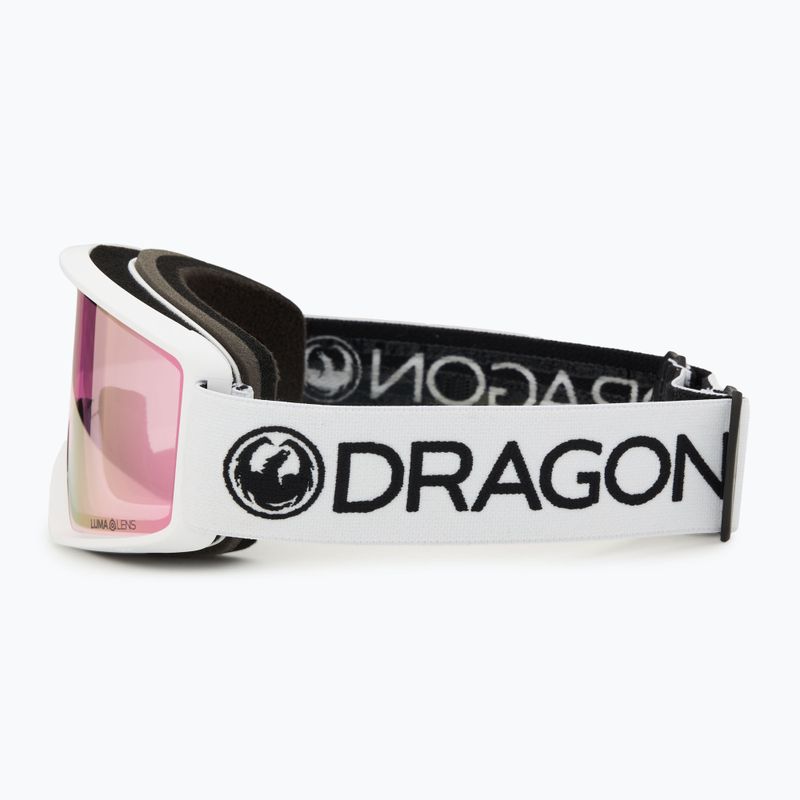 Окуляри гірськолижні DRAGON DXT OTG white/lumalens pink ion 4
