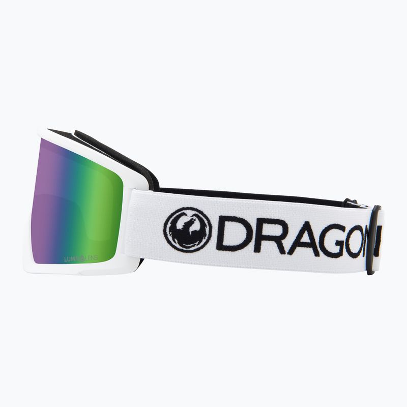 Лижні окуляри DRAGON DX3 OTG white/lumalens green ion 3