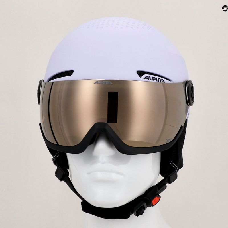 Гірськолижний шолом Alpina Arber Visor Q Lite бузковий матовий 7